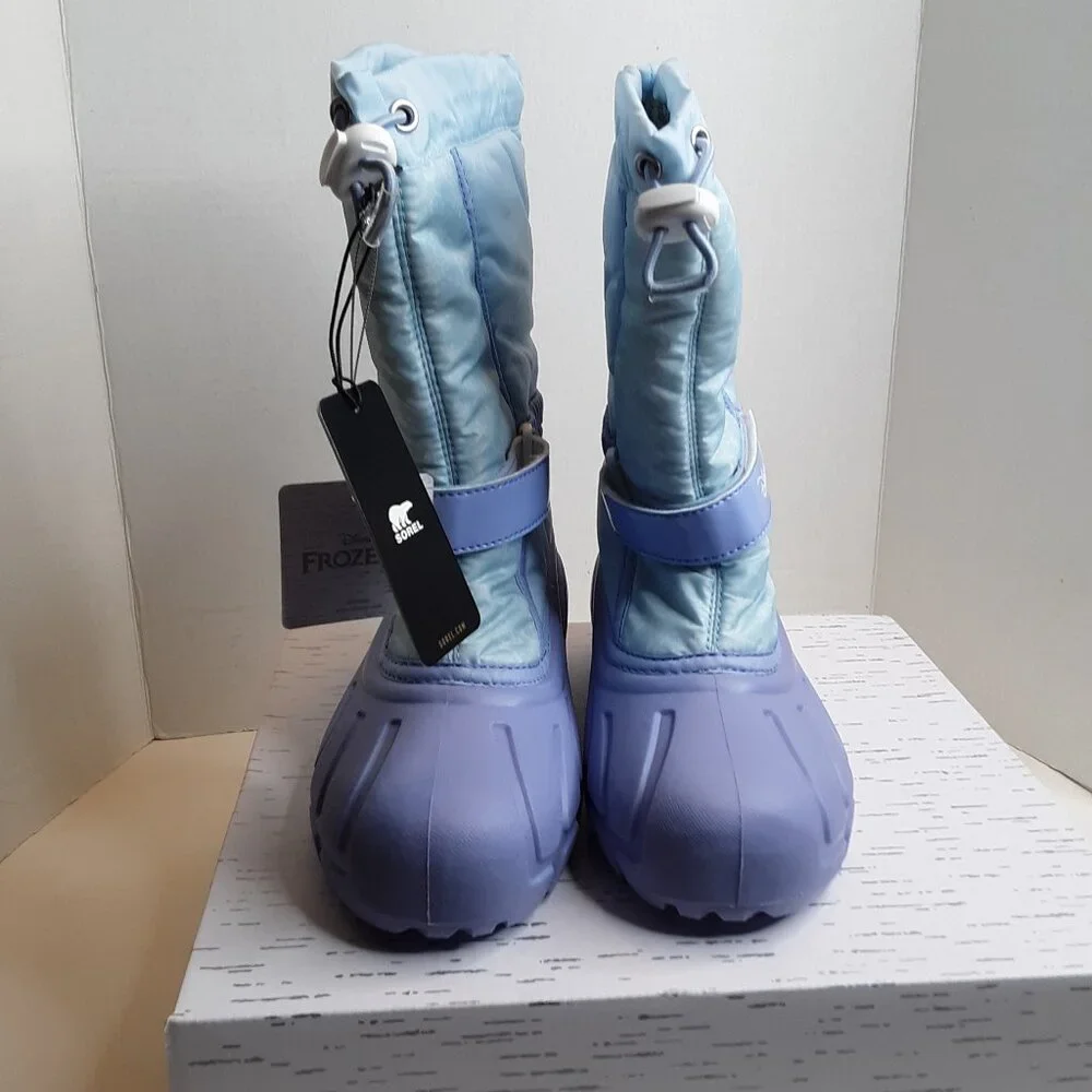 SOREL Disney Frozen 2 Elsa Lined Snow Winter Boots Girl's Youth Size 5
